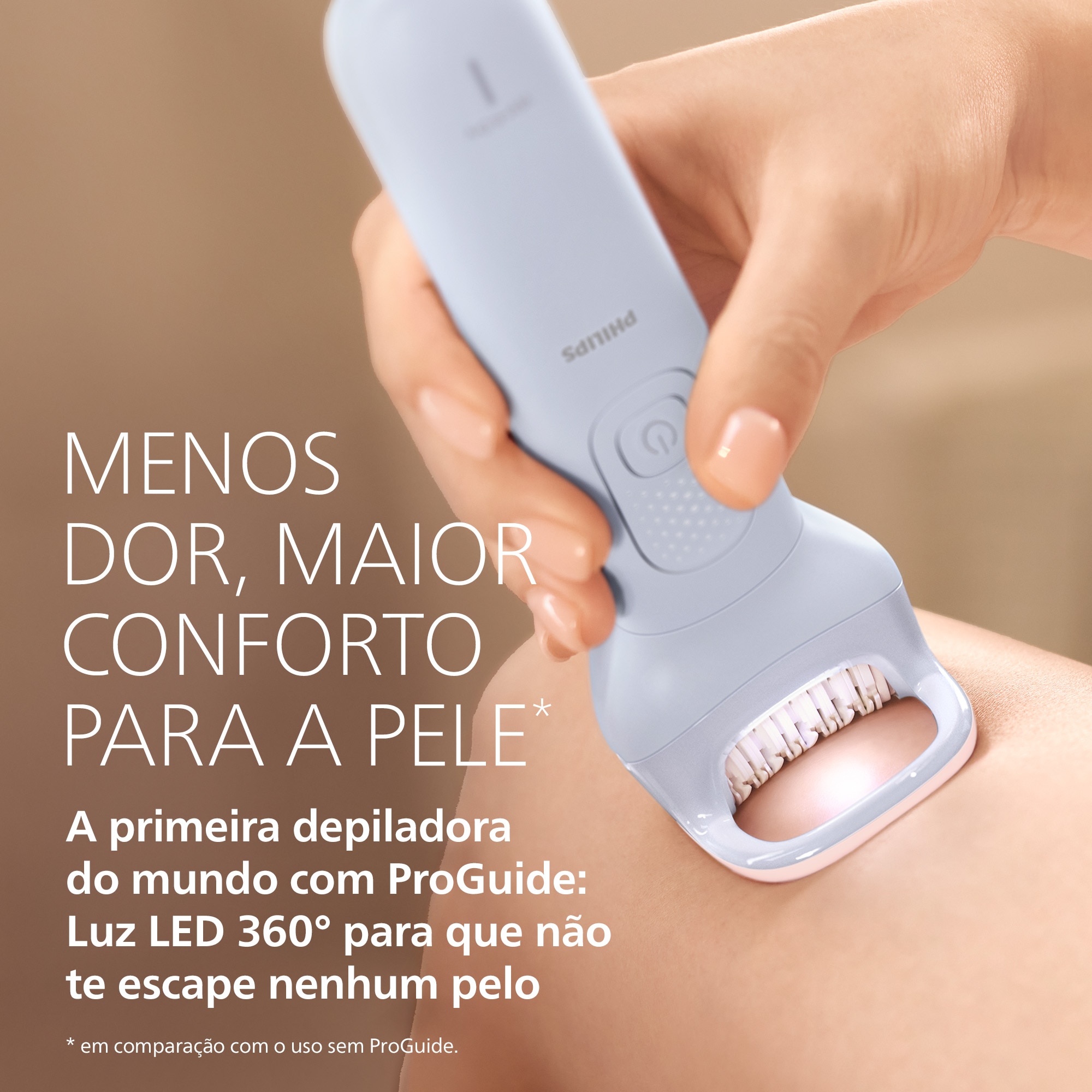 Depiladora de Arranque Philips S8000, BRE708/00, Utilização a Seco ou Molhado, com luz LED 360°, 60 min de Autonomia Azul-3