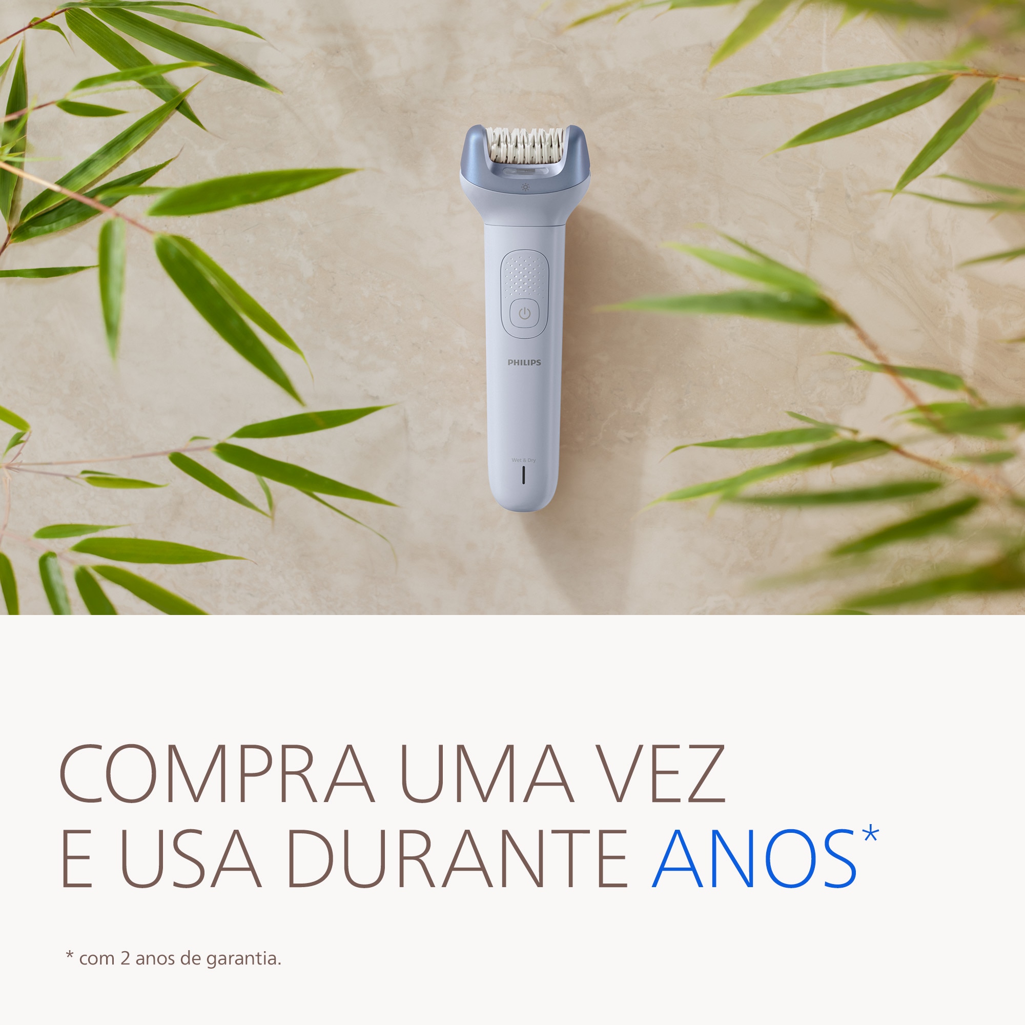 Depiladora de Arranque Philips S8000, BRE708/00, Utilização a Seco ou Molhado, com luz LED 360°, 60 min de Autonomia Azul-7