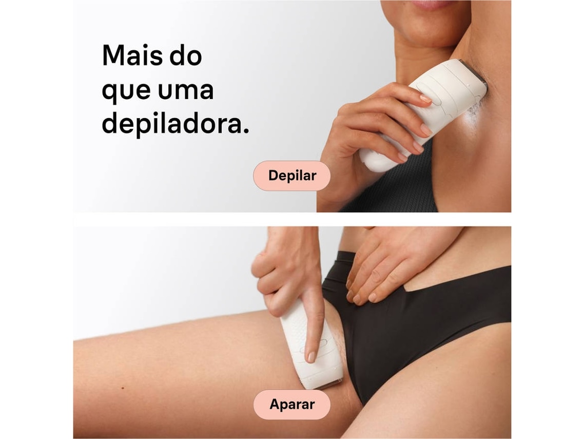 Depiladora de Arranque Braun Silk·épil 5 SE5-030 Wet & Dry para Corpo com Cabeça de Corte e Pente Aparador - Branco e Rosa Rosa-6