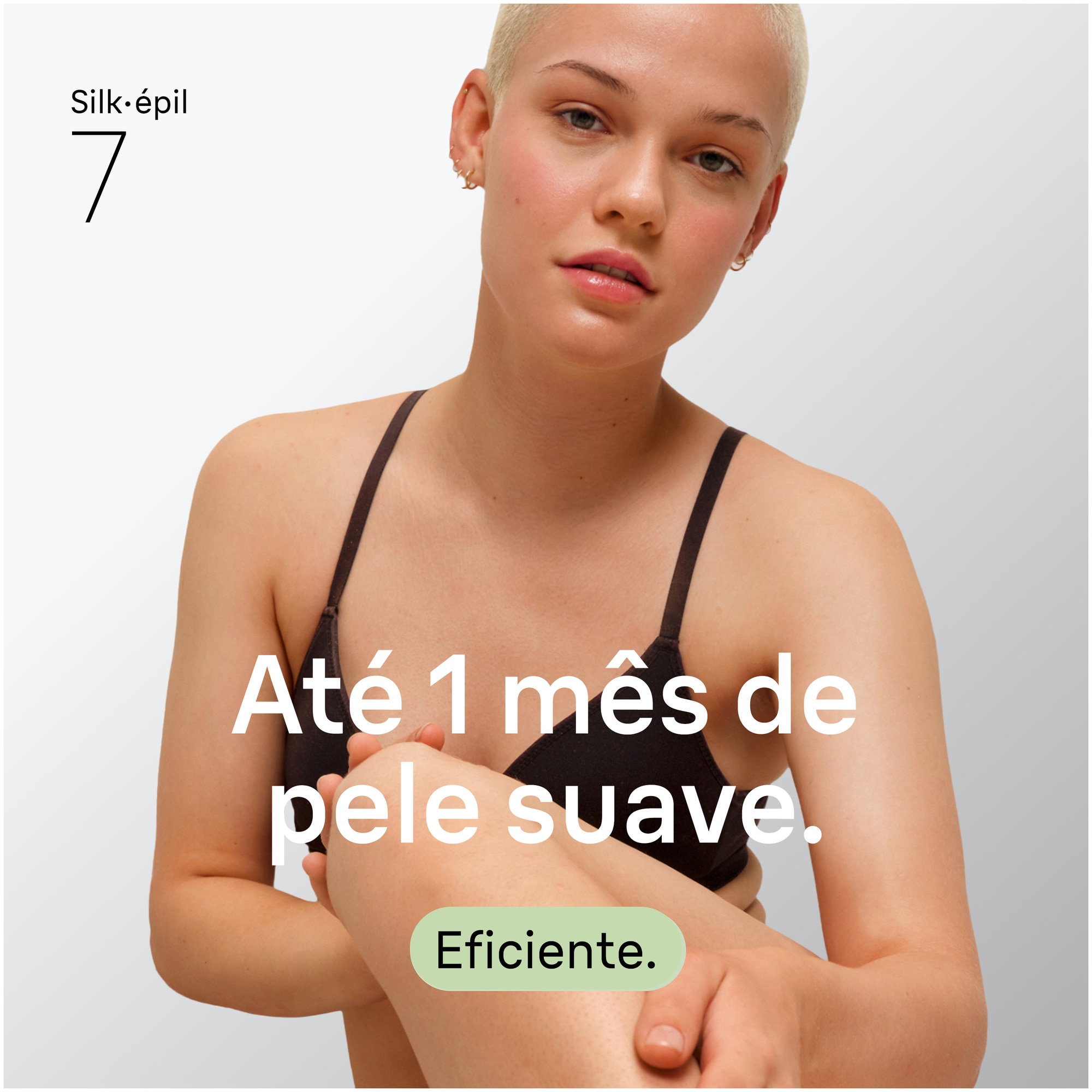 Depiladora de Arranque Braun Silk·épil 7 SE7-041 Wet & Dry para Corpo com Cabeça de Corte e Pente Aparador - Cinzento e Prateado Prata-2