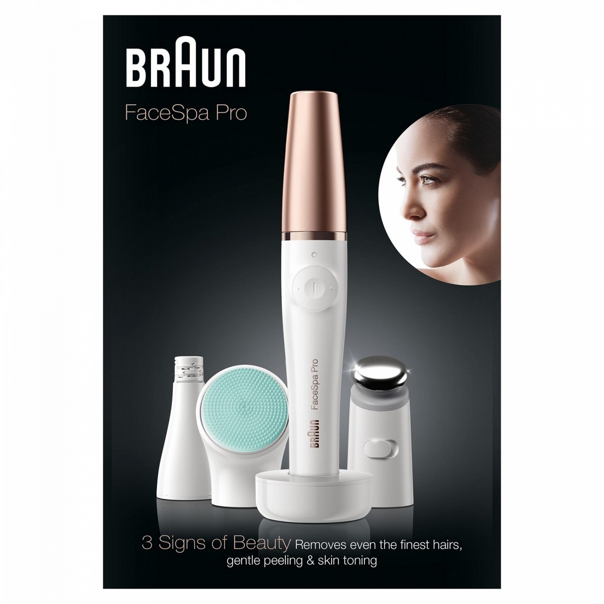 Depiladora Facial de Arranque Braun Face Spa Pro 913 de Rosto e Recarregável - Branco e Dourado Branco / Dourado-2