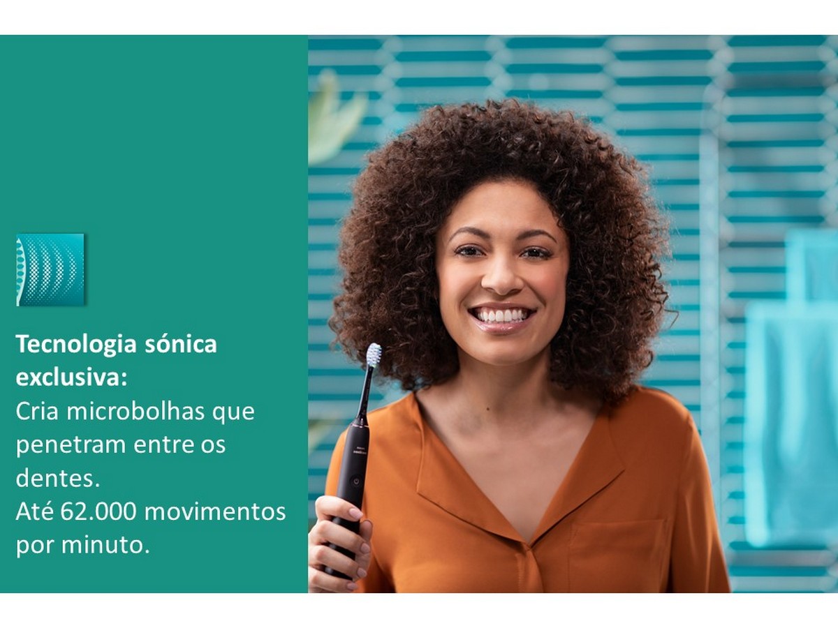 Escova de Dentes Elétrica Premium Philips HX9913/18 - 4 Modos de Limpeza e 3 Níveis de Intensidade, Sensor de Pressão, Estojo de Viagem e Carregador por Indução e 2 Recargas - Preto Preto-3