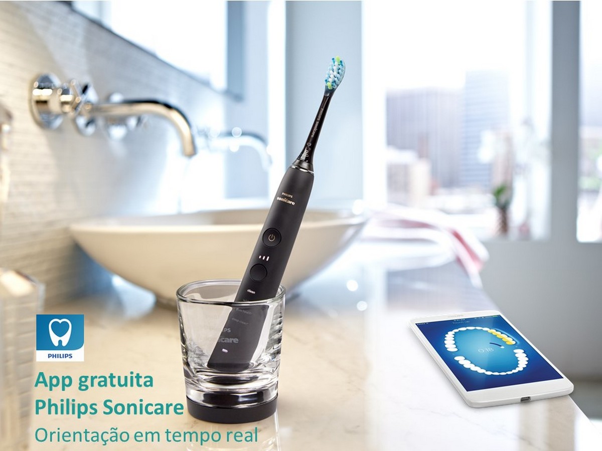 Escova de Dentes Elétrica Premium Philips HX9913/18 - 4 Modos de Limpeza e 3 Níveis de Intensidade, Sensor de Pressão, Estojo de Viagem e Carregador por Indução e 2 Recargas - Preto Preto-4