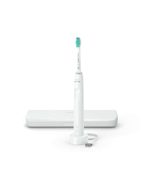 Imagem 0 de Escova de Dentes Elétrica Philips HX3673/13 - 1 Modo de Limpeza e 1 Nível de Intensidade, Sensor de Pressão e Estojo de Viagem - Branco