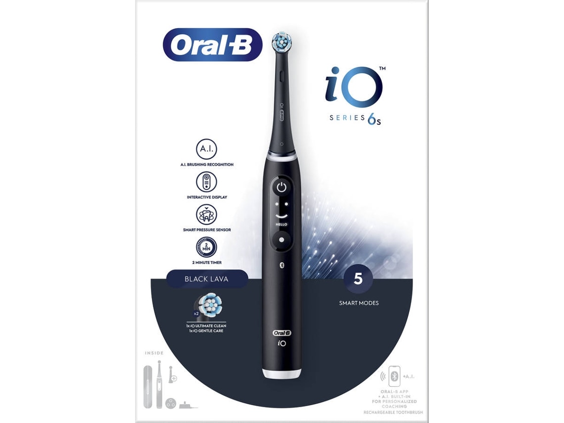 Escova de Dentes Elétrica Oral-B Braun iO 6 S - Preto Preto-2