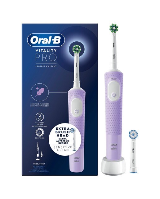 Escova de Dentes Elétrica Oral-B Braun Vitality Pro - Roxo Roxo-1
