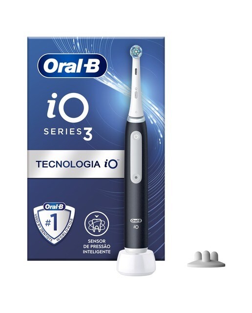 Imagem 0 de Escova de Dentes Elétrica Oral-B Braun iO Serie 3 - 1 Unidade - Preto