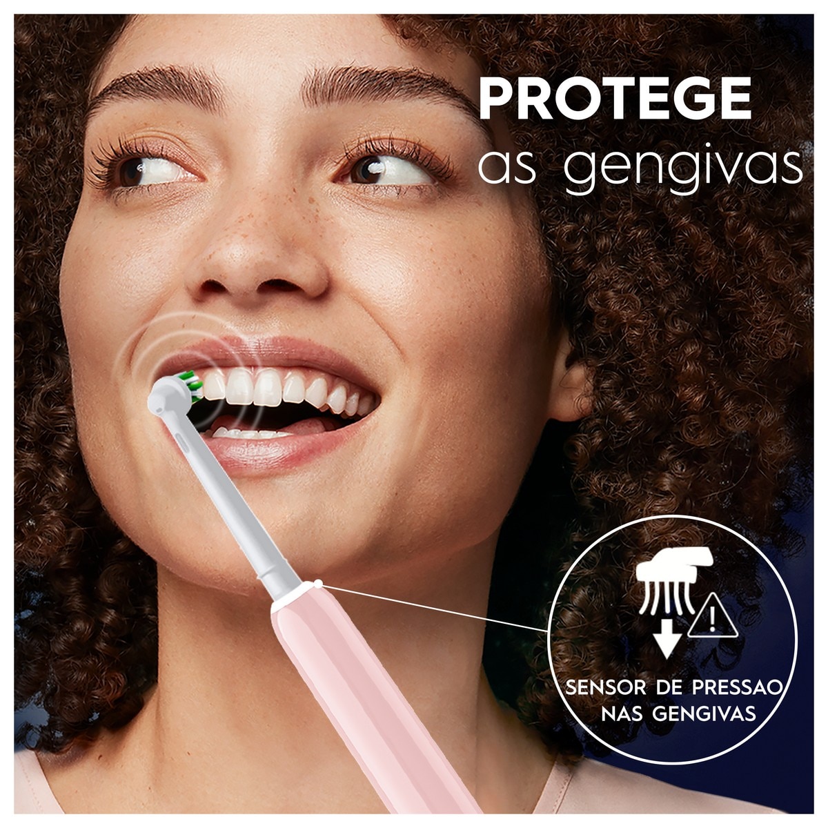 Escova de Dentes Elétrica Oral-B Braun Pro Series 1 - 1 Unidade - Rosa Rosa-3