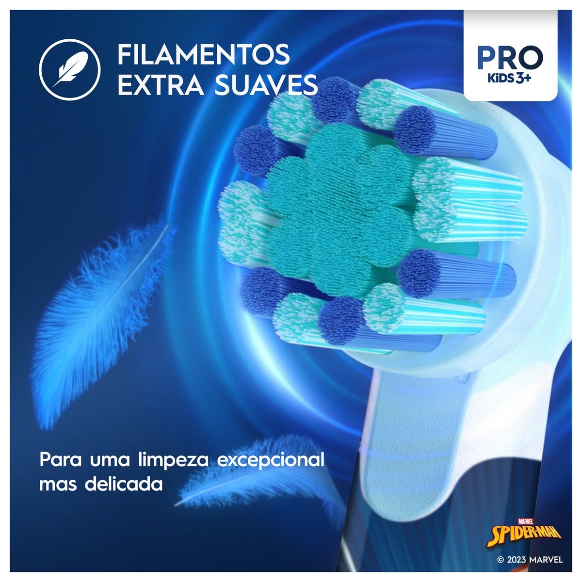 Escova de Dentes Elétrica Oral-B Braun Pro Kids Spider Man - 1 Unidade - Azul Azul-6
