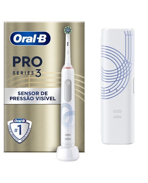 Escova de Dentes Elétrica Oral-B Braun Pro Series 3 - 1 Unidade - Branco Branco-1
