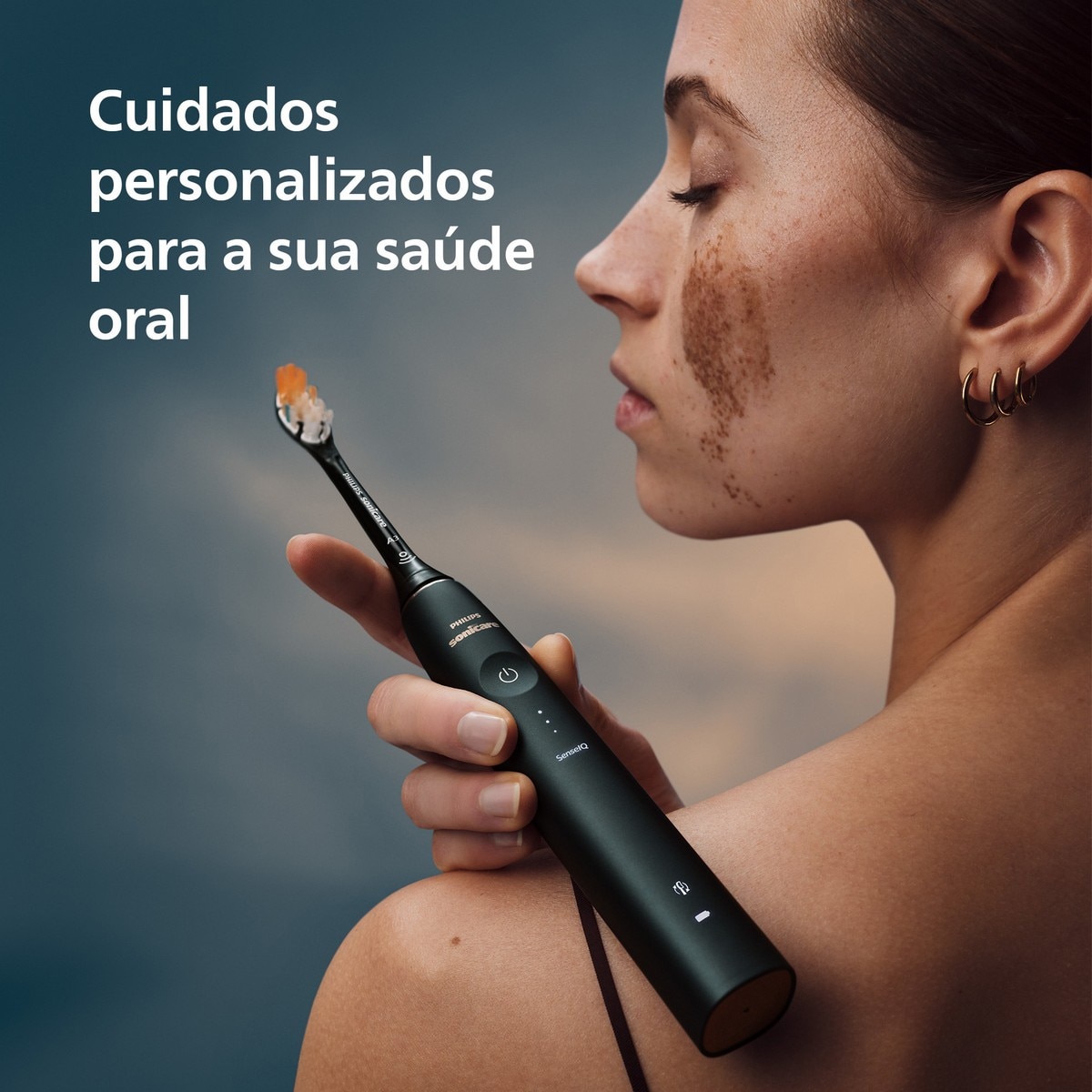 Escova de Dentes Elétrica Philips Sonicare 9900 Prestige HX9992/12 com Tecnologia SenseIQ - Azul Meia Noite Azul Meia-Noite-2