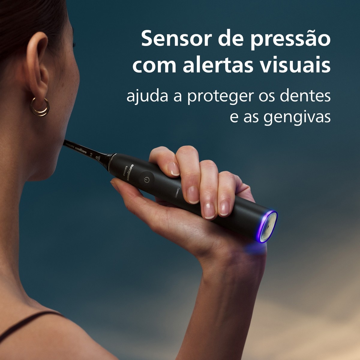 Escova de Dentes Elétrica Philips Sonicare 9900 Prestige HX9992/12 com Tecnologia SenseIQ - Azul Meia Noite Azul Meia-Noite-5