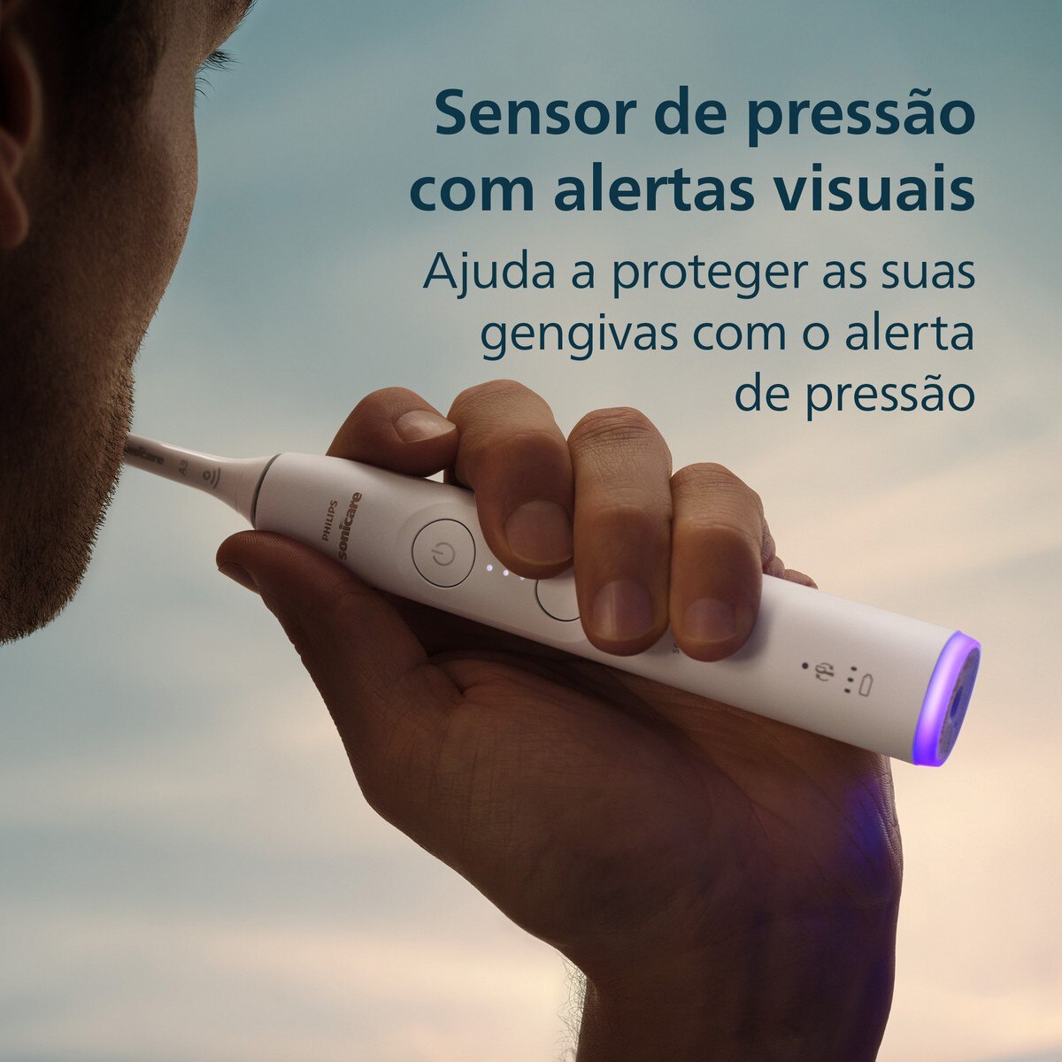 Escova de Dentes Elétrica Philips Sonicare 7100 HX7420/01 Sónica Recarregável - Branco Branco-5