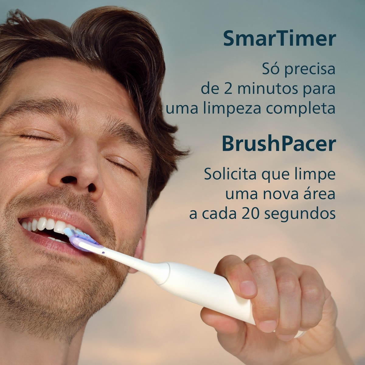 Escova de Dentes Elétrica Philips Sonicare 7100 HX7420/01 Sónica Recarregável - Branco Branco-7