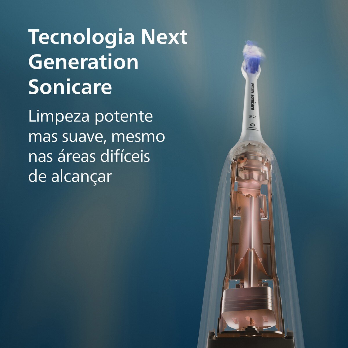 Escova de Dentes Elétrica Philips Sonicare 5300 HX7108/02 Recarregável - Branco Branco-2