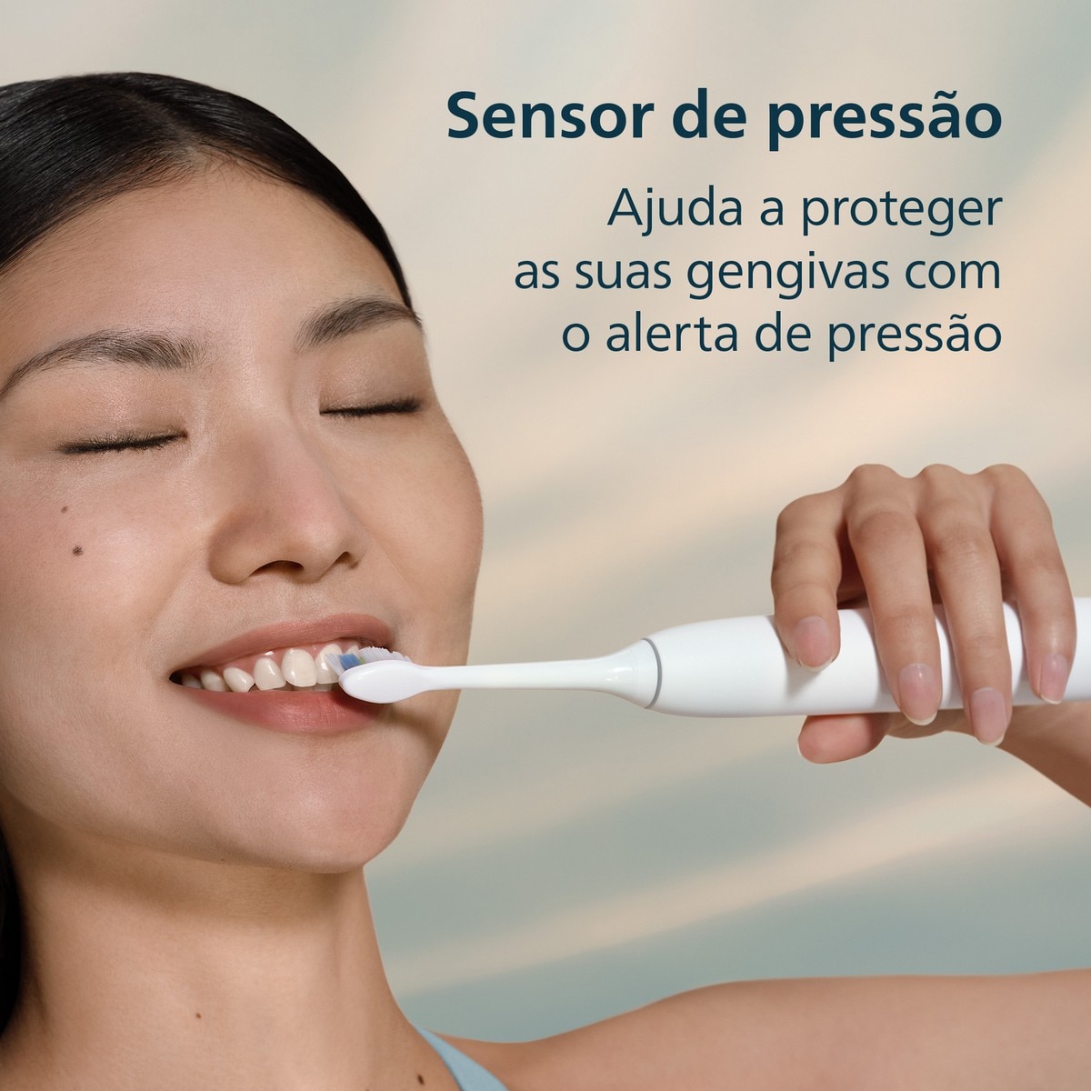 Escova de Dentes Elétrica Philips Sonicare 5300 HX7108/02 Recarregável - Branco Branco-5