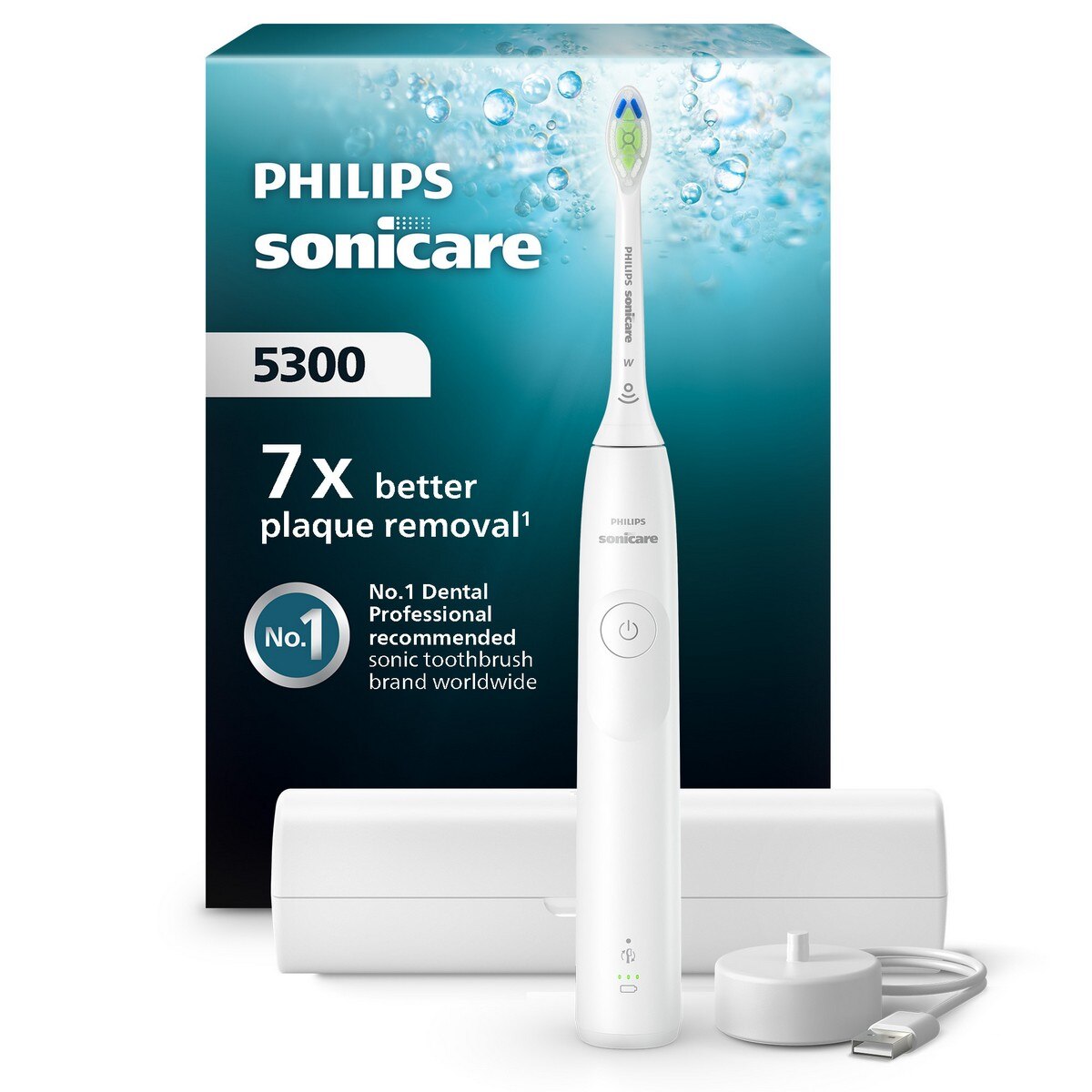 Escova de Dentes Elétrica Philips Sonicare 5300 HX7108/02 Recarregável - Branco Branco-11