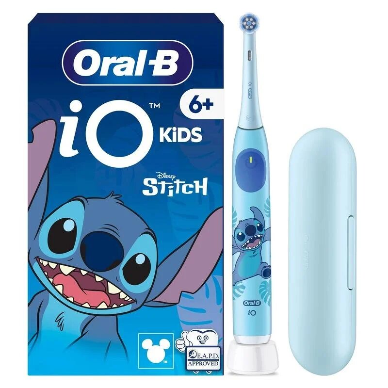 Escova de Dentes Elétrica Oral-B iO Kids Stitch + Estojo de Viagem - Azul Claro 2