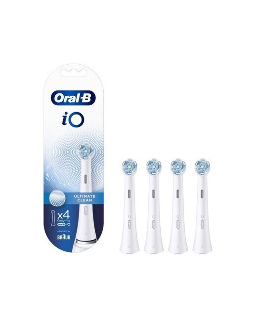 Imagem 0 de Recargas Escova de Dentes Elétrica Oral-B Braun iO Ultimate Clean - 4 Unidades - Branco