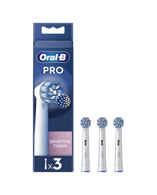 Imagem 0 de Recargas Escova de Dentes Elétrica Oral-B Braun Pro Sensitive Clean - 3 Unidades - Branco