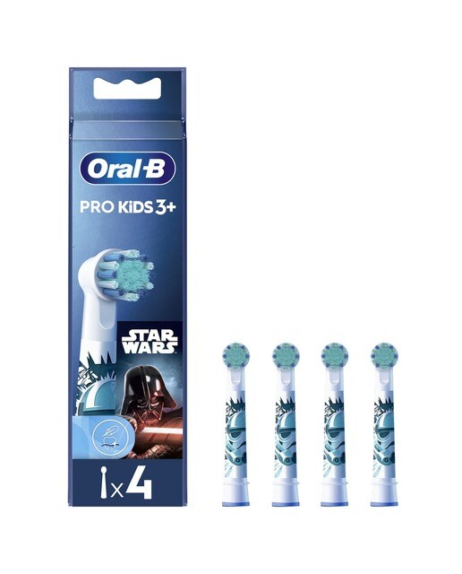 Imagem 0 de Recargas Escova de Dentes Elétrica Oral-B Braun Pro Kids Star Wars - 4 Unidades - Branco