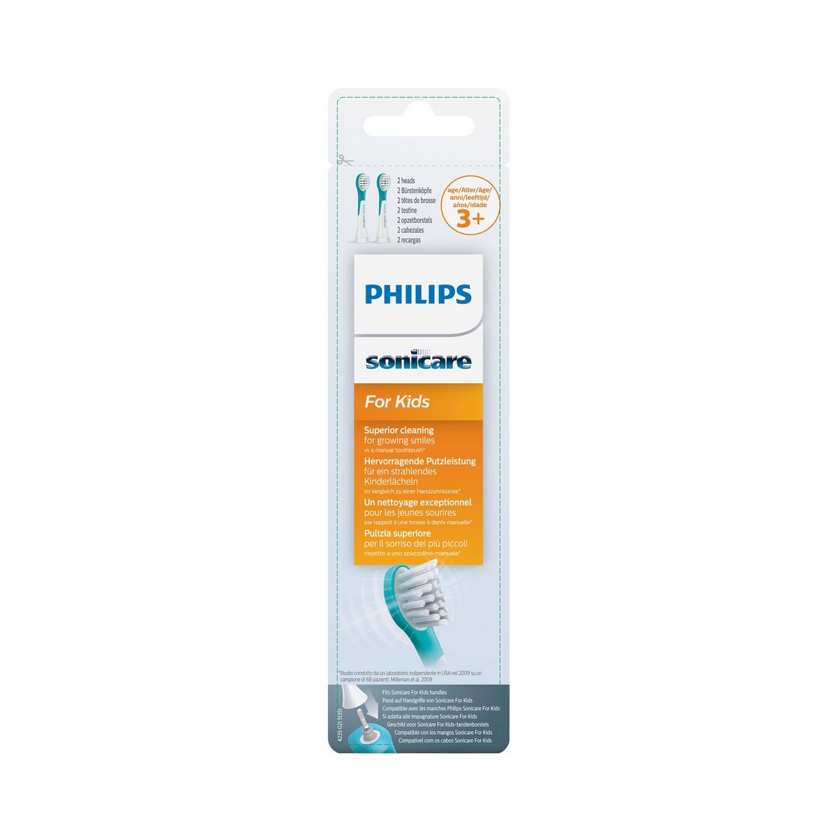 Recargas Escova de Dentes Elétrica Philips HX6032/33 Sonicare For Kids Compact Sonic - 2 Unidades 4