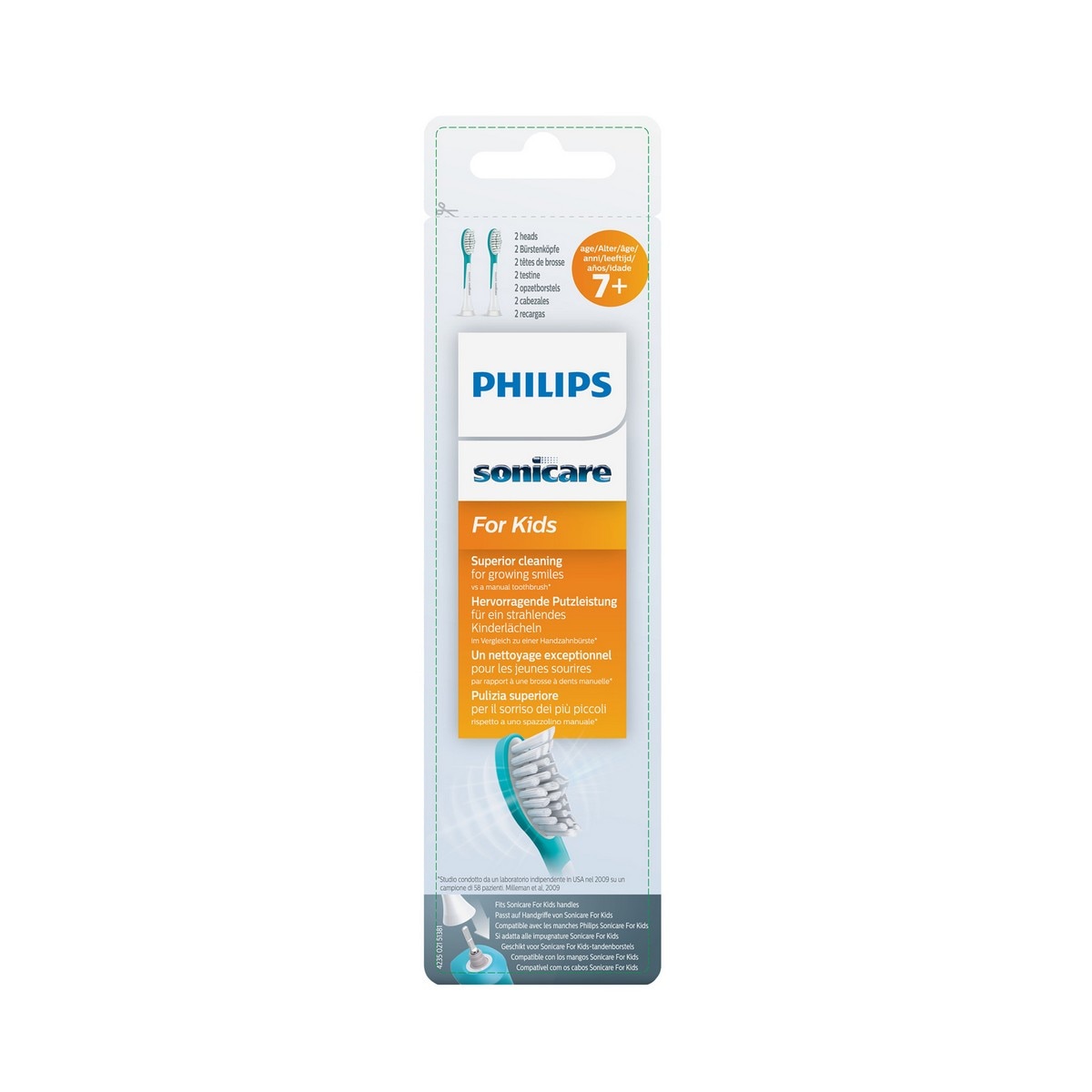 Recargas Escova de Dentes Elétrica Philips HX6042/33 Sonicare For Kids Standard Sonic - 2 Unidades 4
