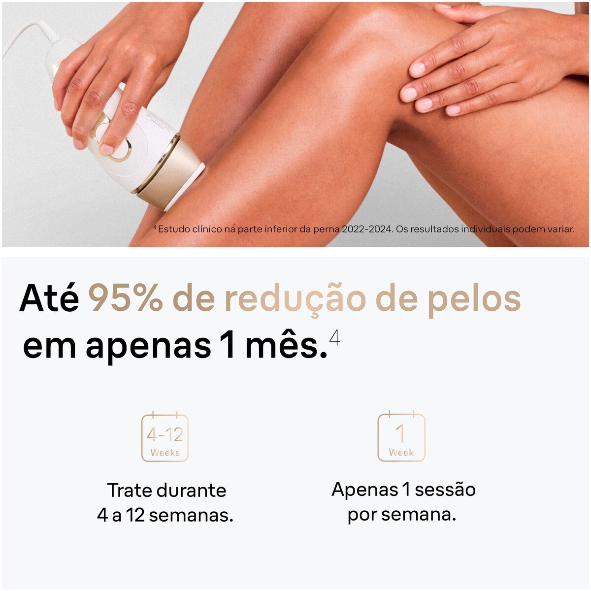 Depiladora de Luz Pulsada IPL Braun Silk Expert S5 PL5152 para Corpo e Rosto - Branco e Dourado Branco / Dourado-5