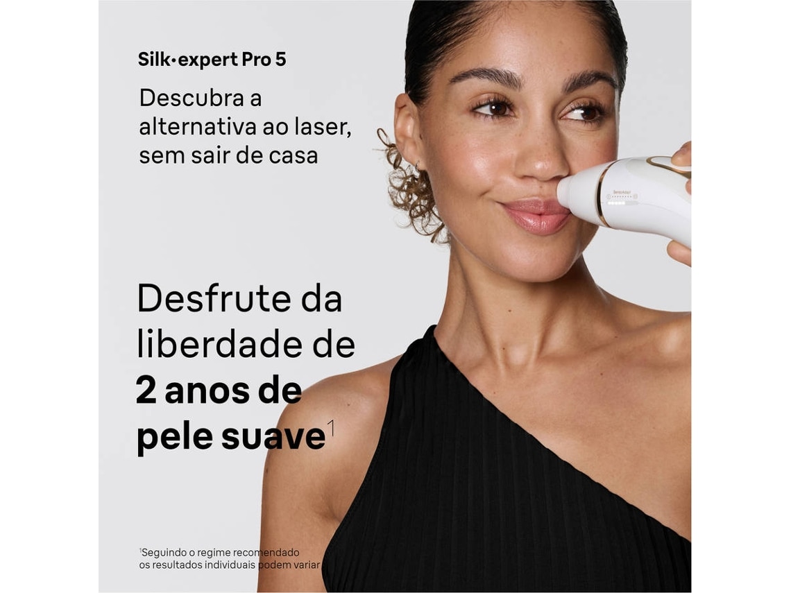 Depiladora de Luz Pulsada Silk·expert Pro 5 PL5311 IPL Recarregável para Corpo e Rosto - Branco e Dourado Dourado-2