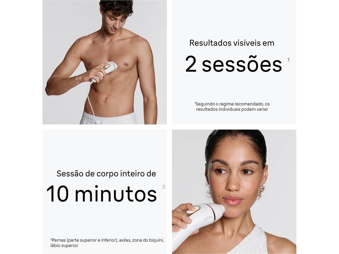 Depiladora de Luz Pulsada Silk·expert Pro 5 PL5311 IPL Recarregável para Corpo e Rosto - Branco e Dourado Dourado-3