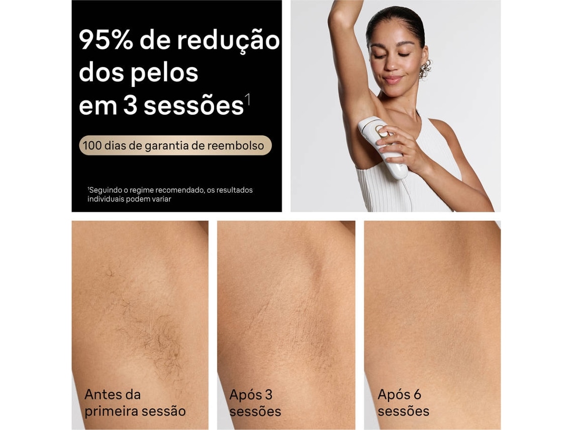 Depiladora de Luz Pulsada Silk·expert Pro 5 PL5311 IPL Recarregável para Corpo e Rosto - Branco e Dourado Dourado-4