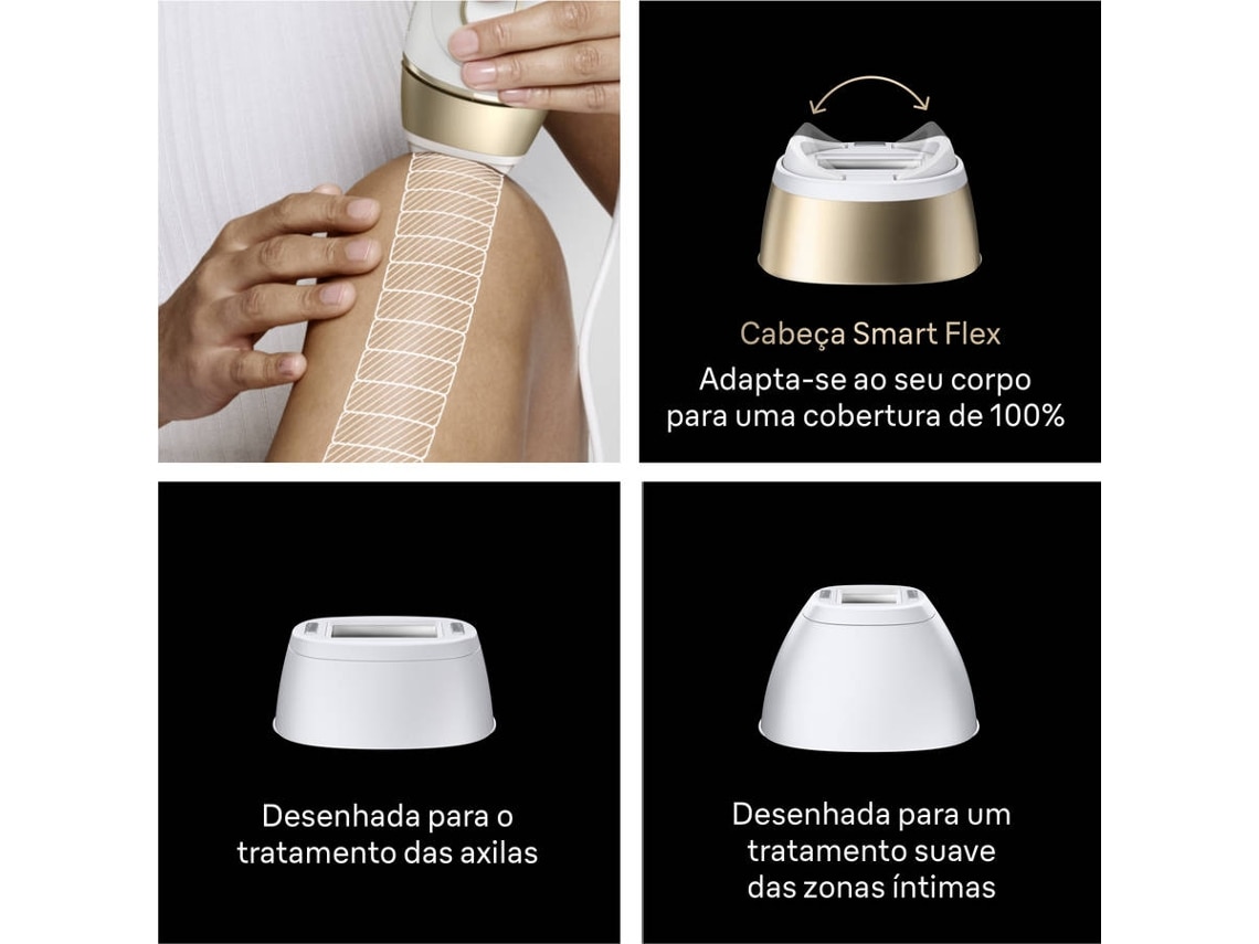 Depiladora de Luz Pulsada Silk·expert Pro 5 PL5311 IPL Recarregável para Corpo e Rosto - Branco e Dourado Dourado-5