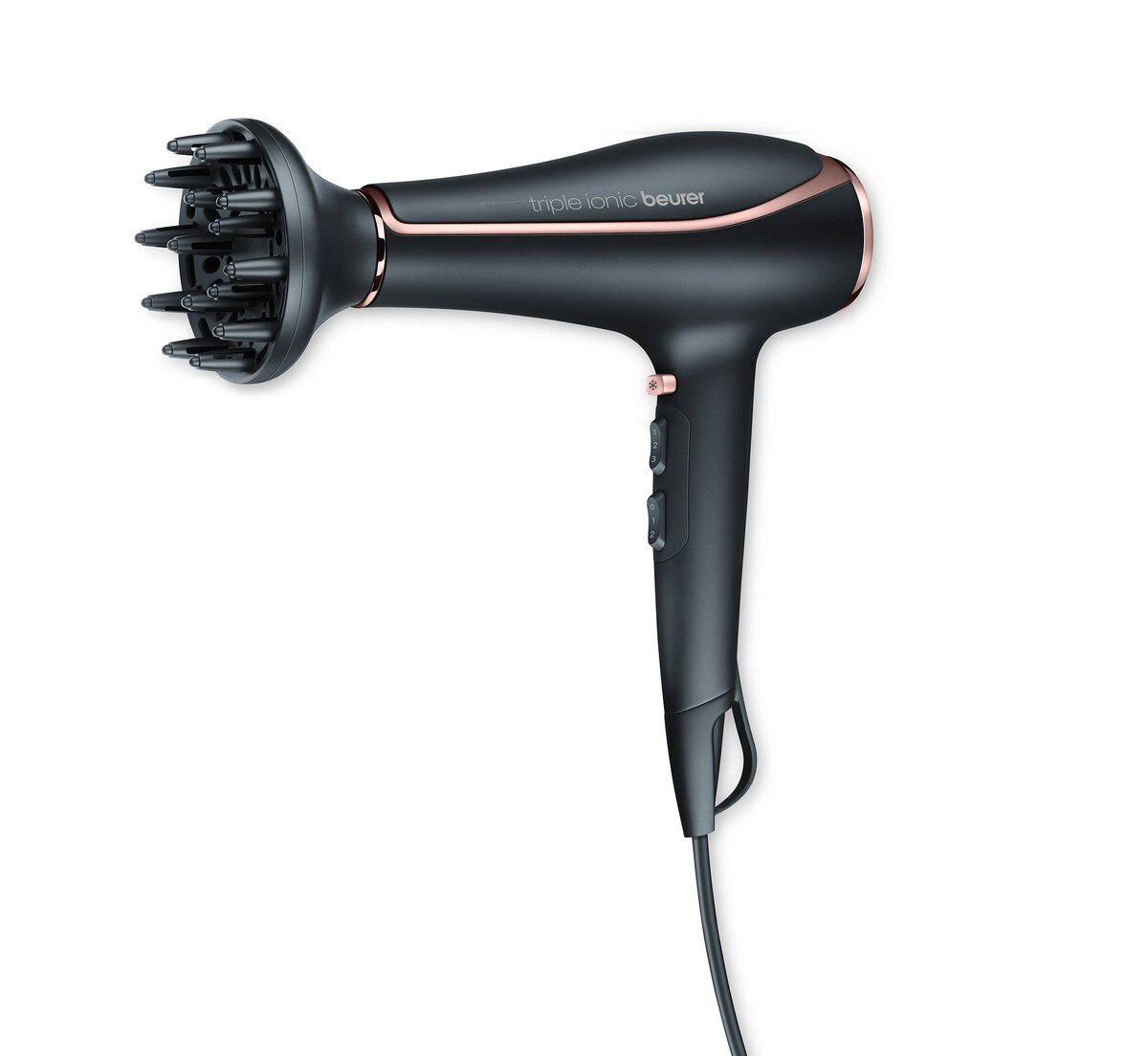Secador de Cabelo Beurer HC80 de 2200 W - Preto e Dourado Preto-4