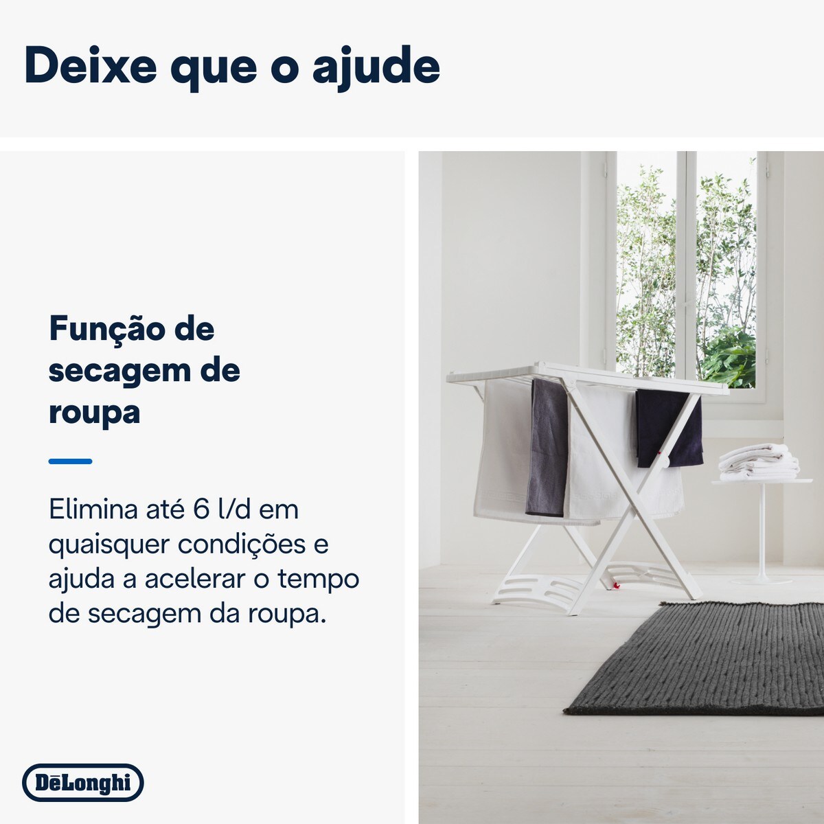 Desumidificador De'Longhi Tasciugo AriaDry Light DNS65 Silencioso com Ionizador de Até 6L/24H Branco / Cinzento-4