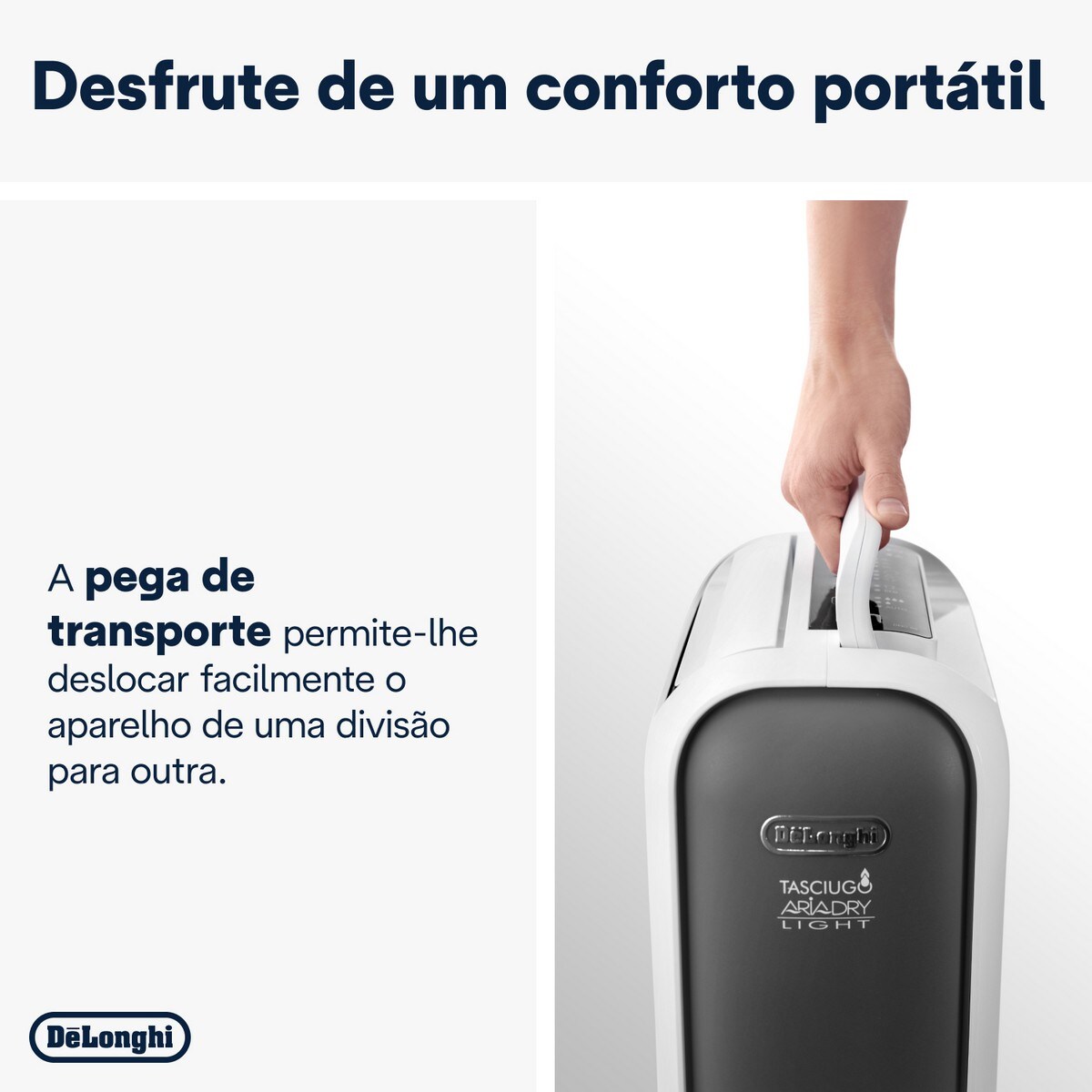 Desumidificador De'Longhi Tasciugo AriaDry Light DNS65 Silencioso com Ionizador de Até 6L/24H Branco / Cinzento-5