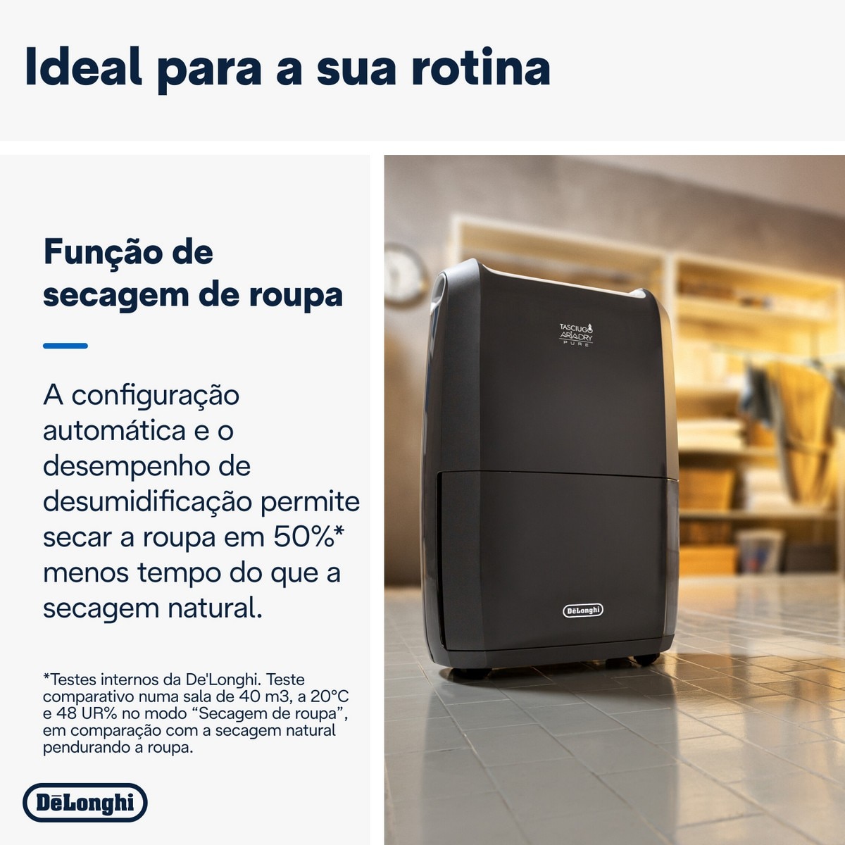 Desumidificador e Purificador do Ar De'Longhi DDSX220WFA Capacidade 5 Litros e até 21 L/24H - Cinzento Escuro Cinzento-7