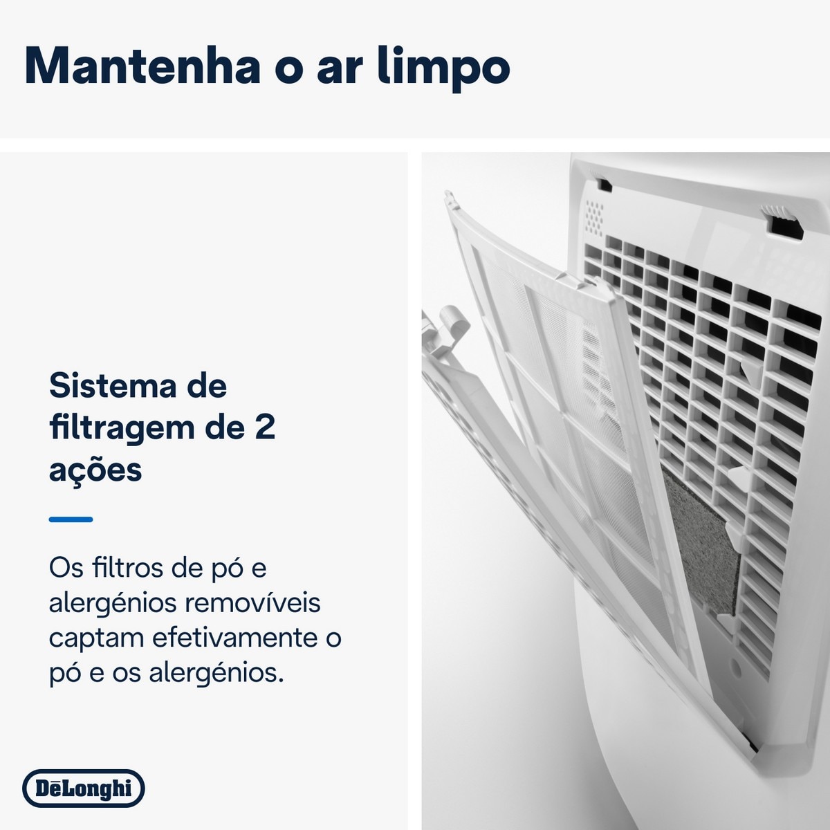 Desumidificador De'Longhi Tasciugo AriaDry DEX210SF Baixo Nível de Ruído, de 10L/dia e Capacidade de 2L - Branco Branco-5
