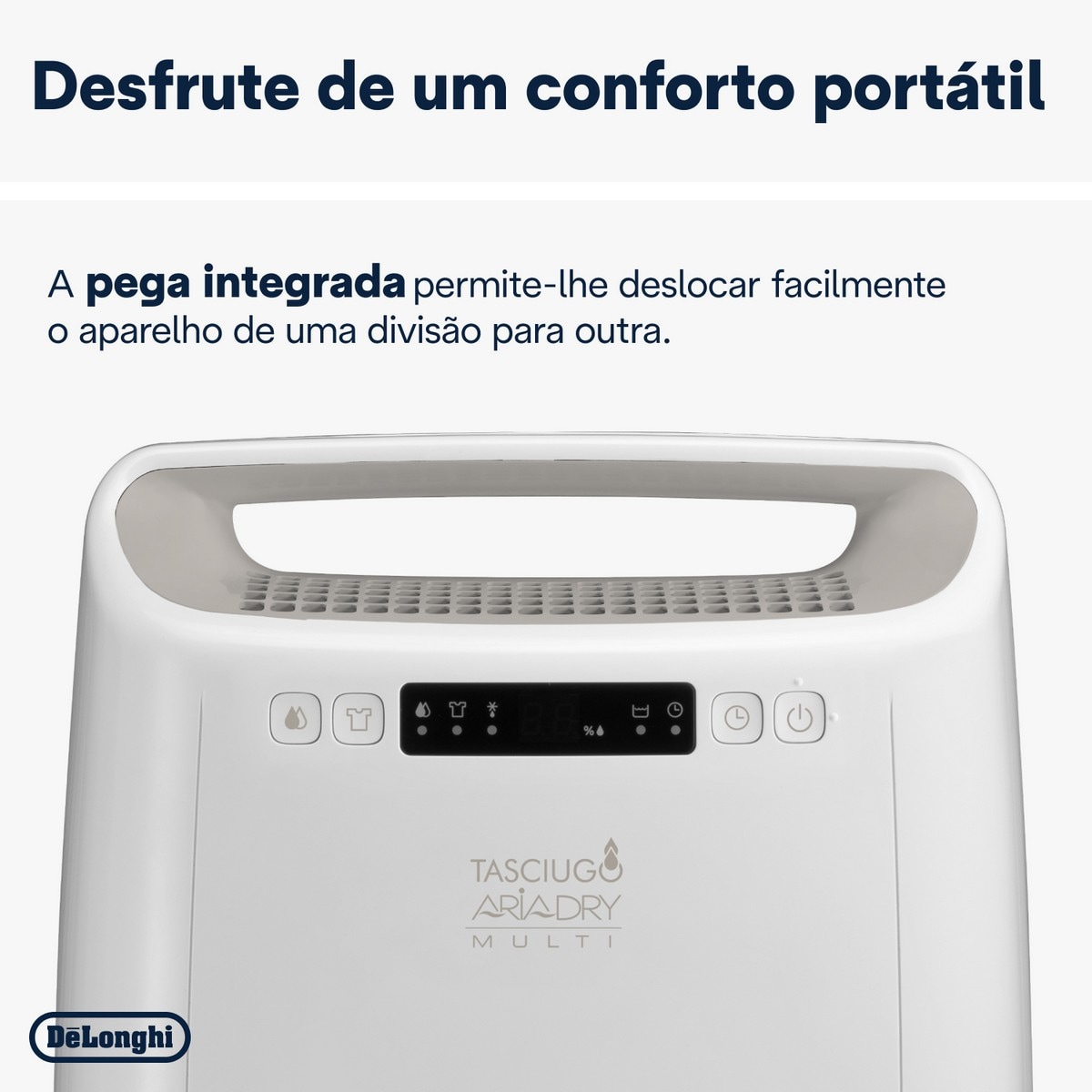 Desumidificador De'Longhi Tasciugo AriaDry Multi DEXD214RF Sistema de Triplo Filtro, de 14L/dia e Capacidade de 2,1L - Branco Branco-6