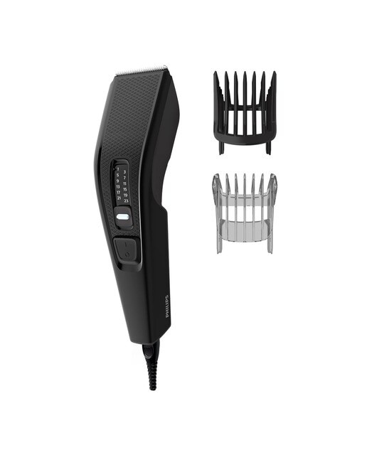 Imagem 0 de Aparador de Cabelo Philips HC3510/15 - Lâminas Aço Inoxidável, Pente para a Barba e Uso com Cabo - Preto