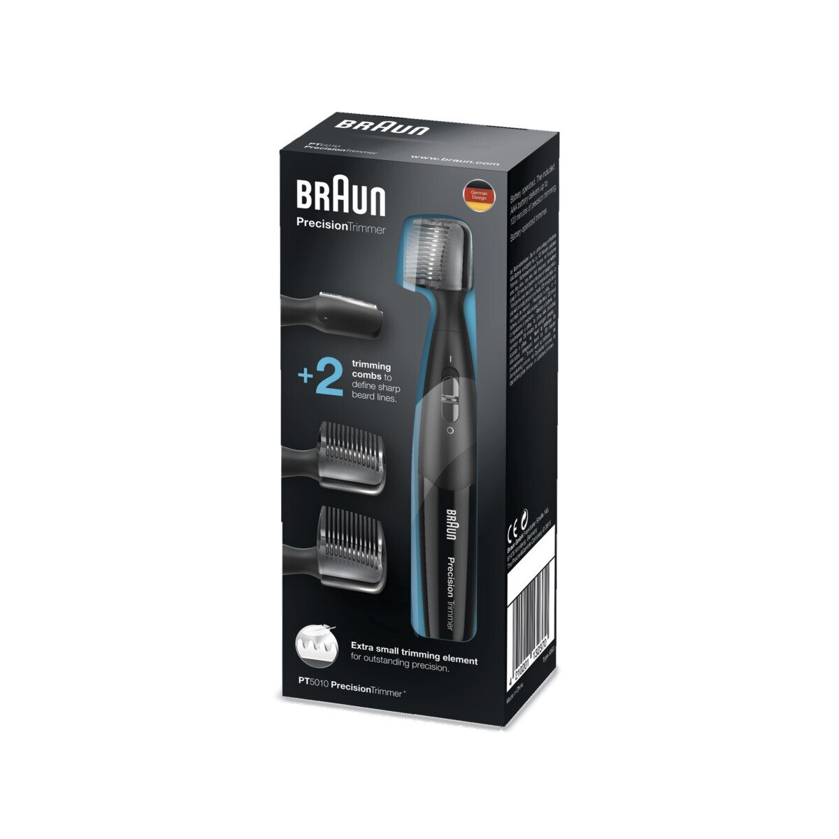 Aparador de Barba Braun PT5010 PrecisionTrimmer - Preto Preto-2