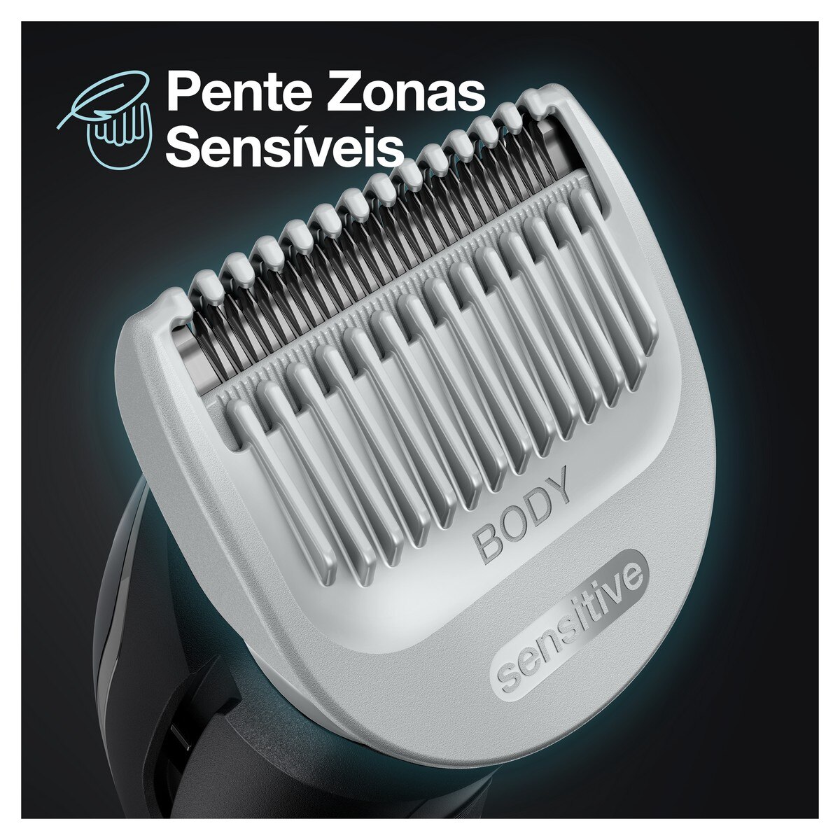 Aparador Corporal Braun Body Groomer 3 BG3350 com Pente Especial Zonas Sensíveis - Preto e Cinzento Preto / Cinzento-4