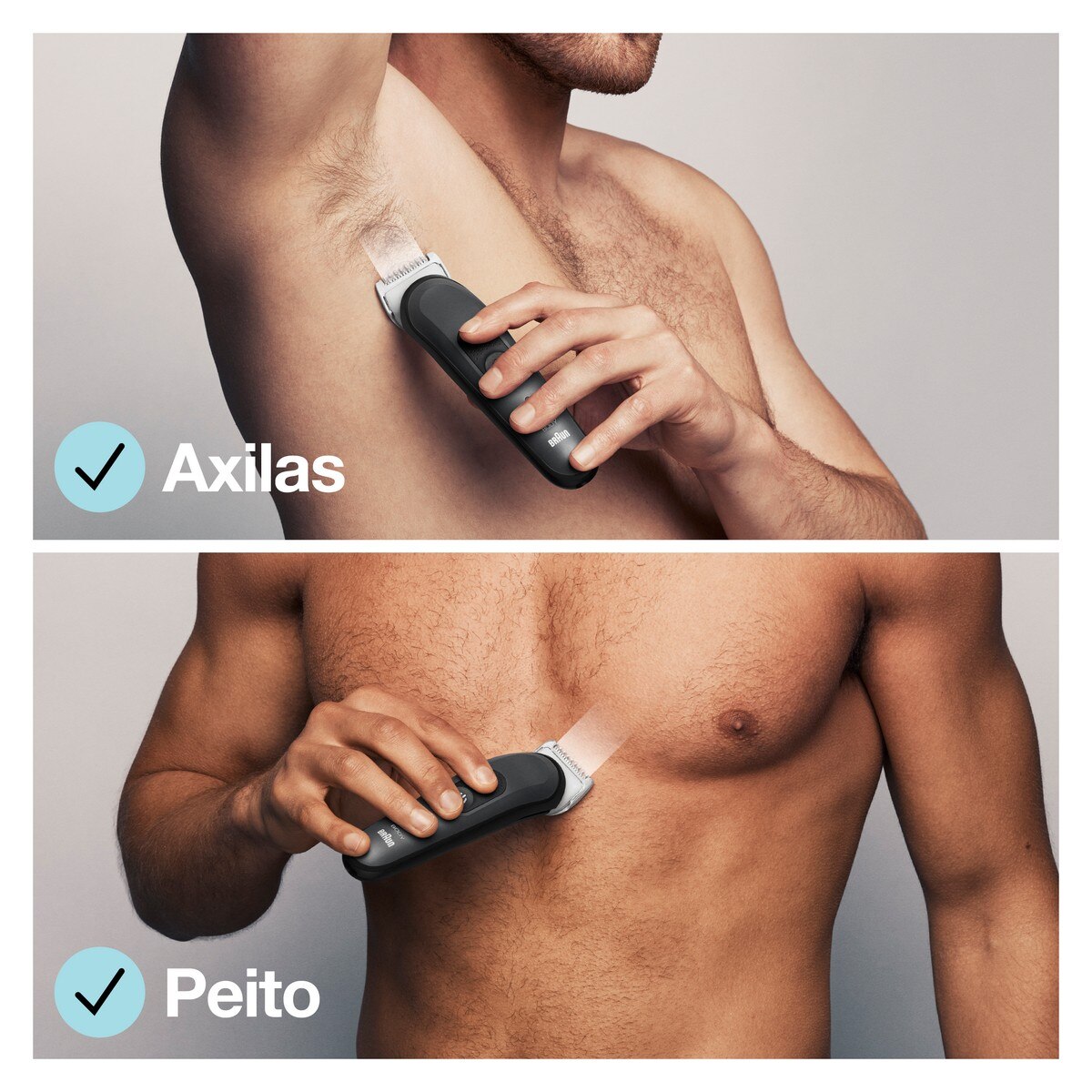 Aparador Corporal Braun Body Groomer 3 BG3350 com Pente Especial Zonas Sensíveis - Preto e Cinzento Preto / Cinzento-7