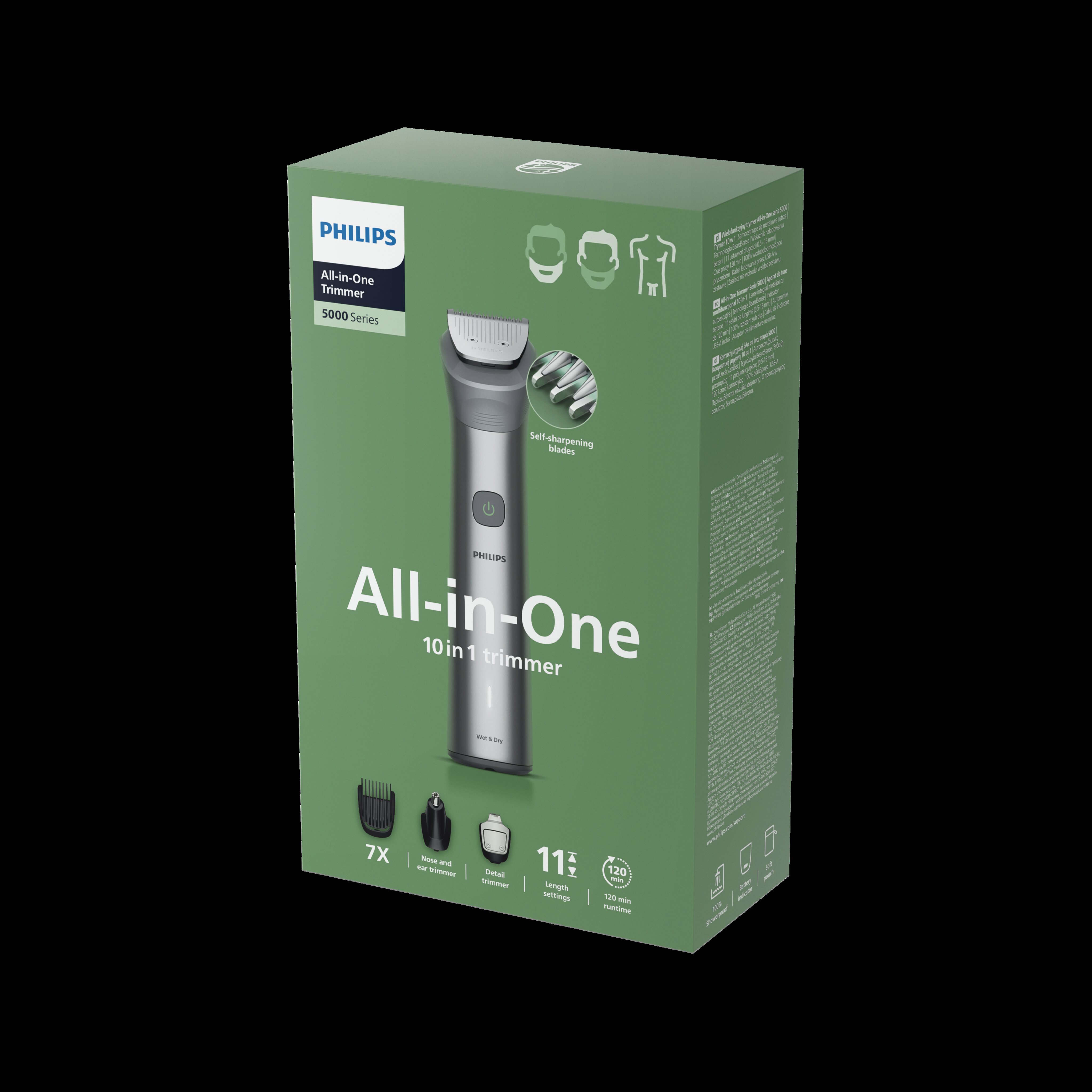 Aparador Multifunções Philips Series 5000 MG5921/15 All-in-One Trimmer 10 em 1 Cinzento-8
