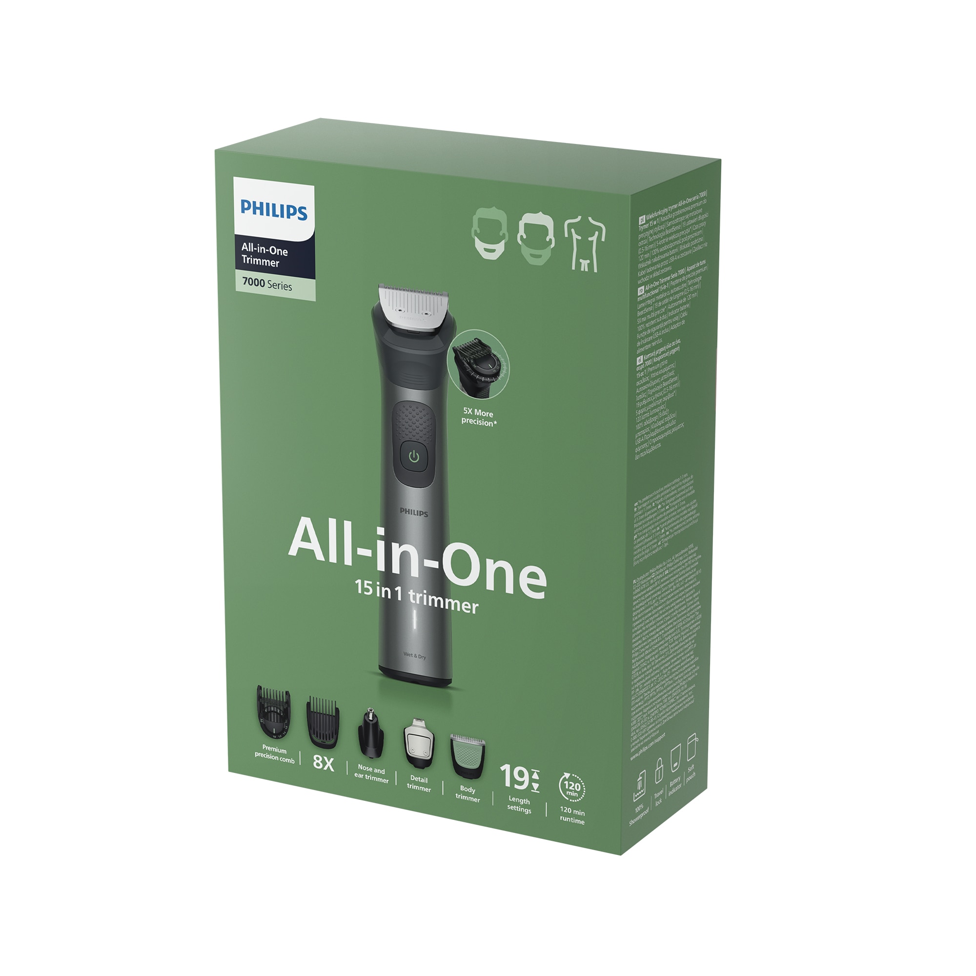 Aparador Multifunções Philips Series 7000 MG7921/15 All-in-One Trimmer 15 em 1 Cinzento-8