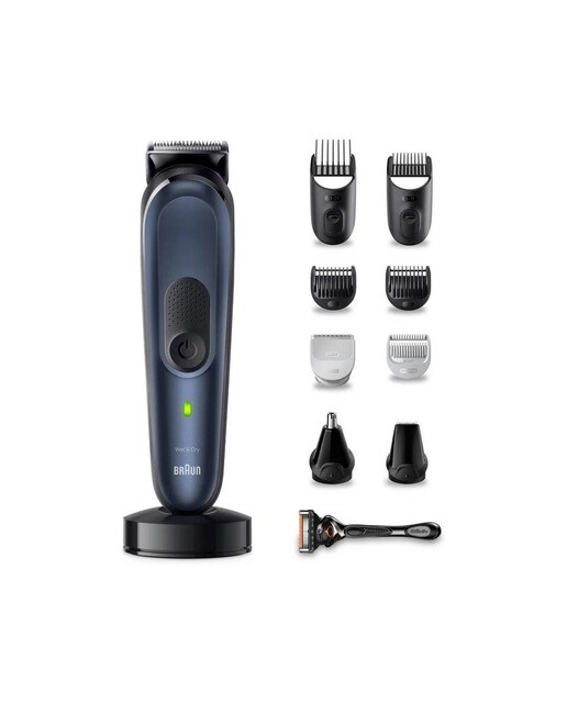 Aparador Multifunções Braun Series 7 MGK7410 Autonomia 100 min Corrente - Preto e Azul Preto / Azul-1