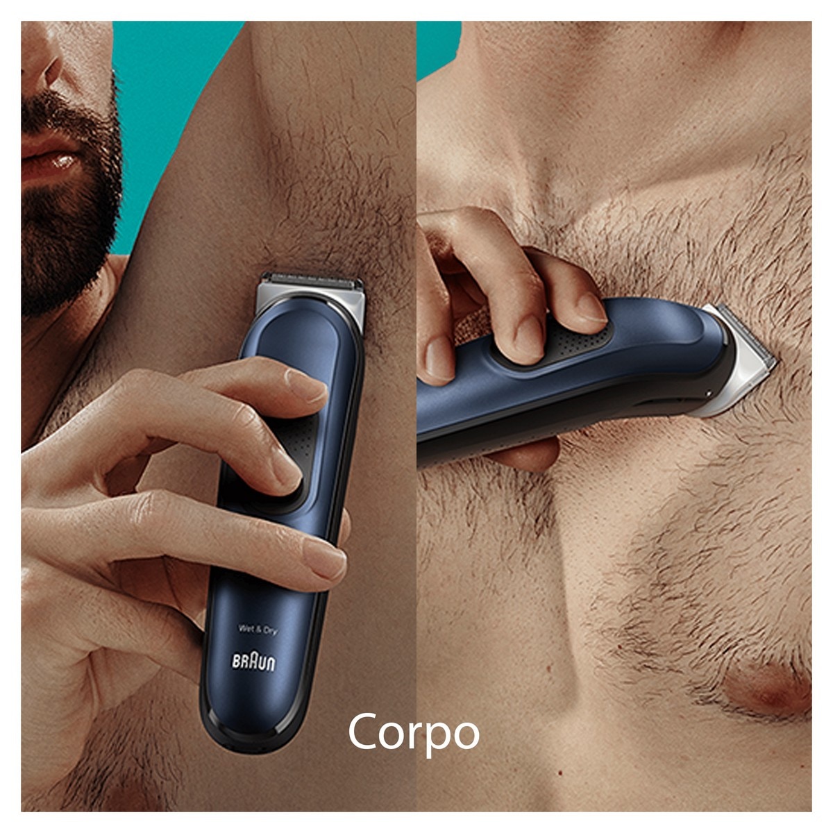 Aparador Multifunções Braun Series 7 MGK7421 Autonomia de 100 min - Corrente - Preto e Azul Preto / Azul-5