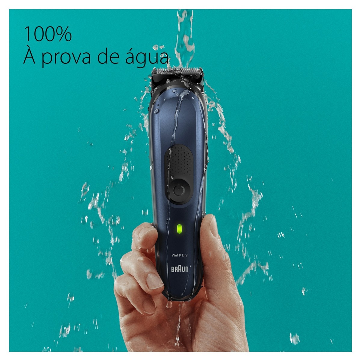 Aparador Multifunções Braun Series 7 MGK7421 Autonomia de 100 min - Corrente - Preto e Azul Preto / Azul-7