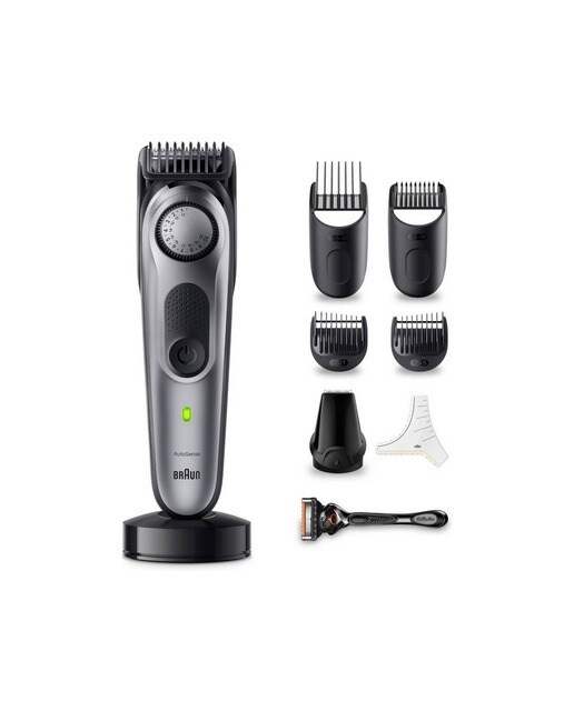 Aparador de Barba Braun 7 BT7420 Autonomía 100 min - Preto e Cinzento Preto / Cinzento-1
