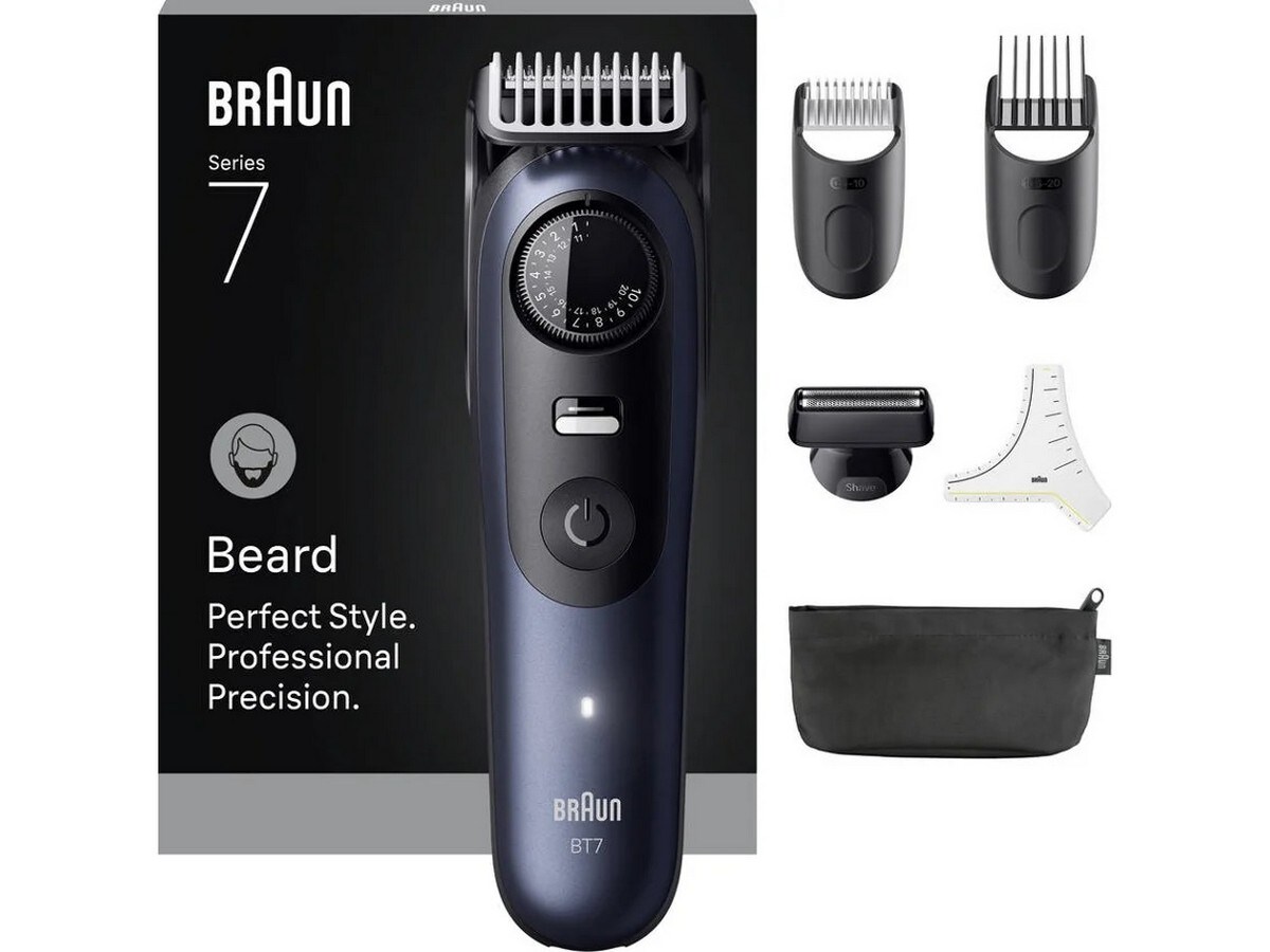 Aparador de Barba Braun Series BT7520 com 40 Ajustes de