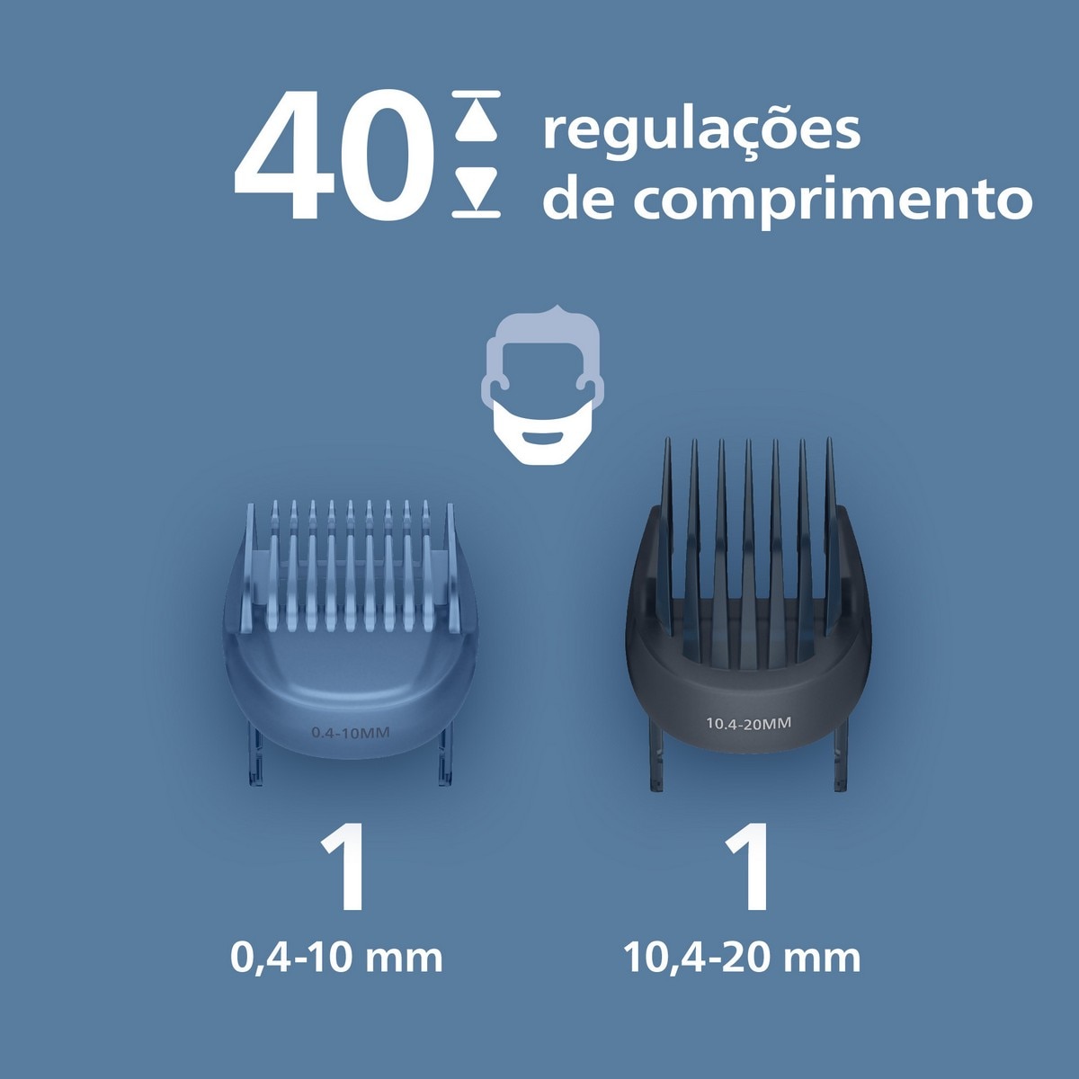 Aparador de Barba Philips BT7665/15 Serie 7000 BeardSense e 120 Minutos de Autonomia - Preto/ Metálico Preto / Metal-3